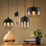 Nordisk Pendellampa i Glas och Trä - Bild 4