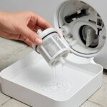 Droppskål för tvättmaskin med luddfilter och avloppsskydd - Bild 3