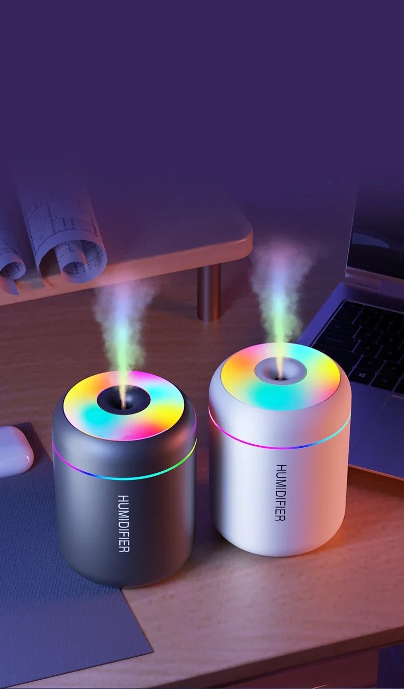 Kompakt USB Luftfuktare med Aromadiffusor