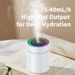 Bärbar USB Luftfuktare och Aromadiffusor 180ml - Bild 4