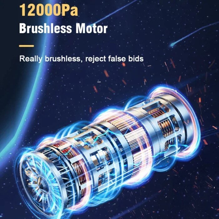 Trådlös 12000Pa Bildammsugare med Borstlös Motor - Bild 2