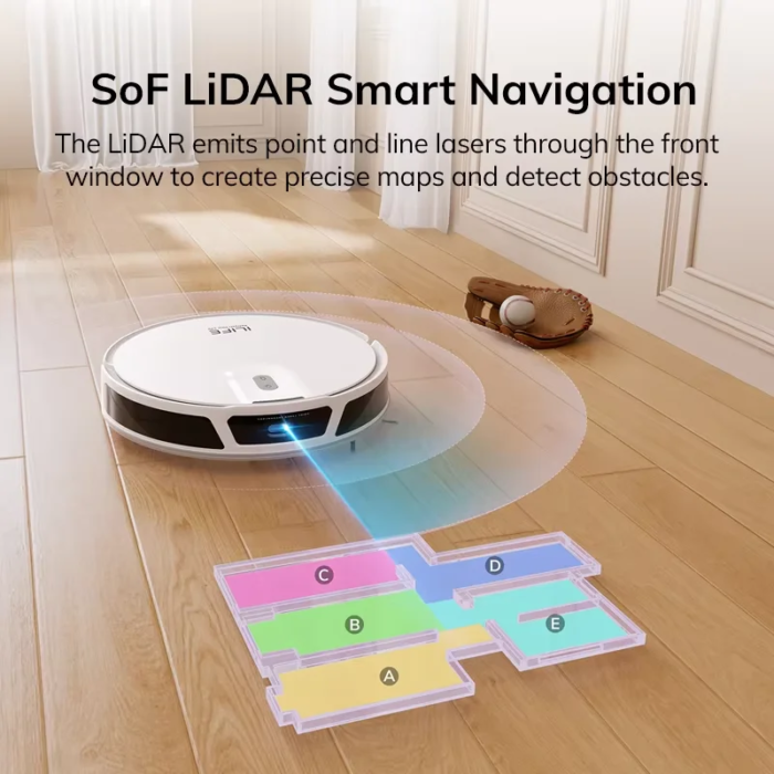 ILIFE V20 Smal Laser Robotdammsugare och Mopp - Bild 3