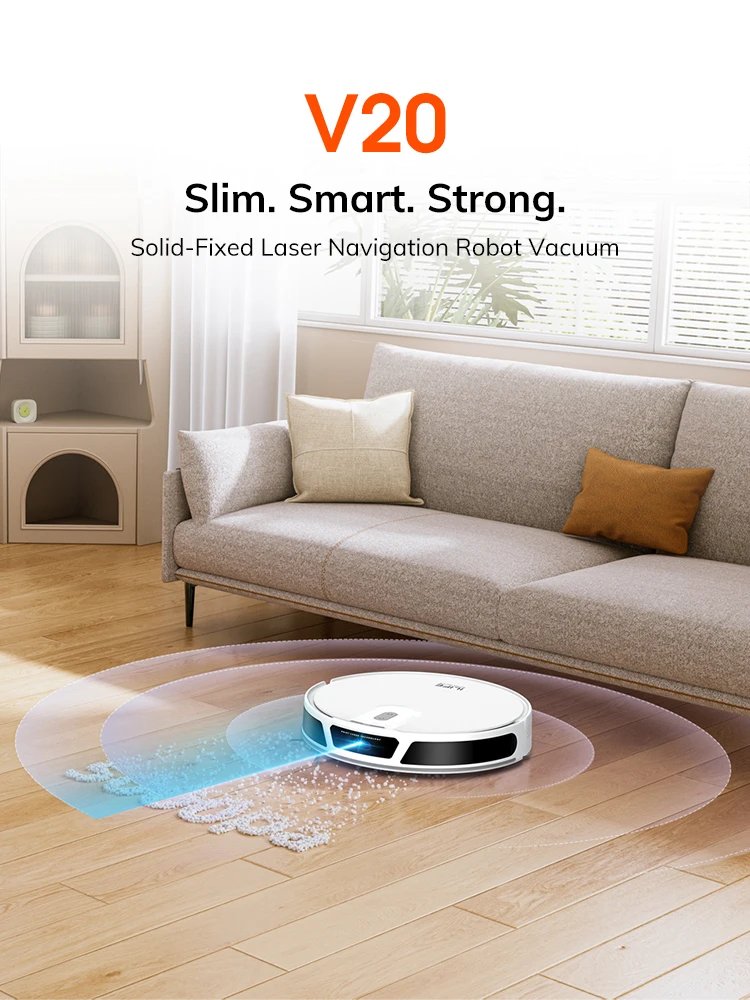 ILIFE V20 Smal Laser Robotdammsugare och Mopp