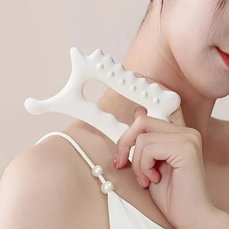 Ergonomiskt Gua Sha Redskap För Ansikte Och Kropp