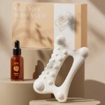 Ergonomisk gua sha-skrapa i harts för ansikte och kropp