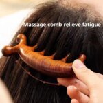 Träkam för hårbottenmassage och håroljeapplicering - Bild 3