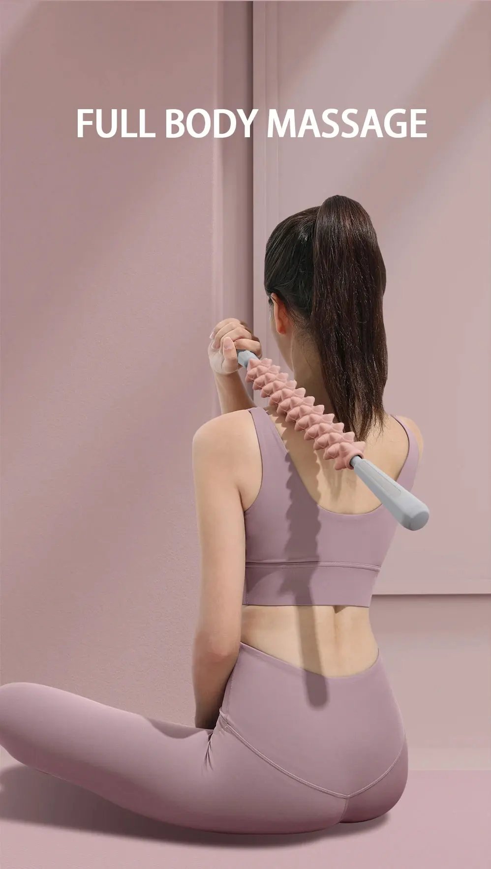 Yogarulle med vargtandsstruktur för djupgående muskelmassage
