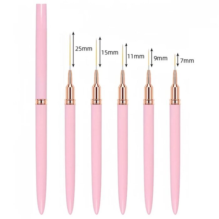 Set med 5 nagelborstar för detaljerad nagelkonst - Bild 4