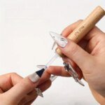 Professionellt penselset för nagelkonst med avtagbart trähandtag