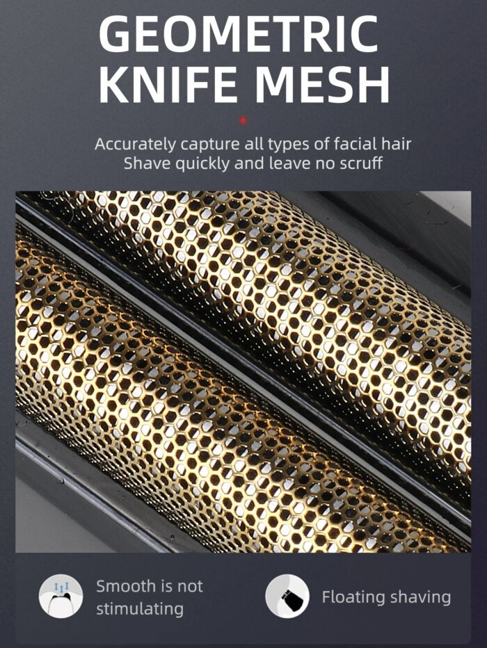Kemei KM-2024 Vattentät USB-Laddningsbar Dubbelblads Rakapparat - Bild 3