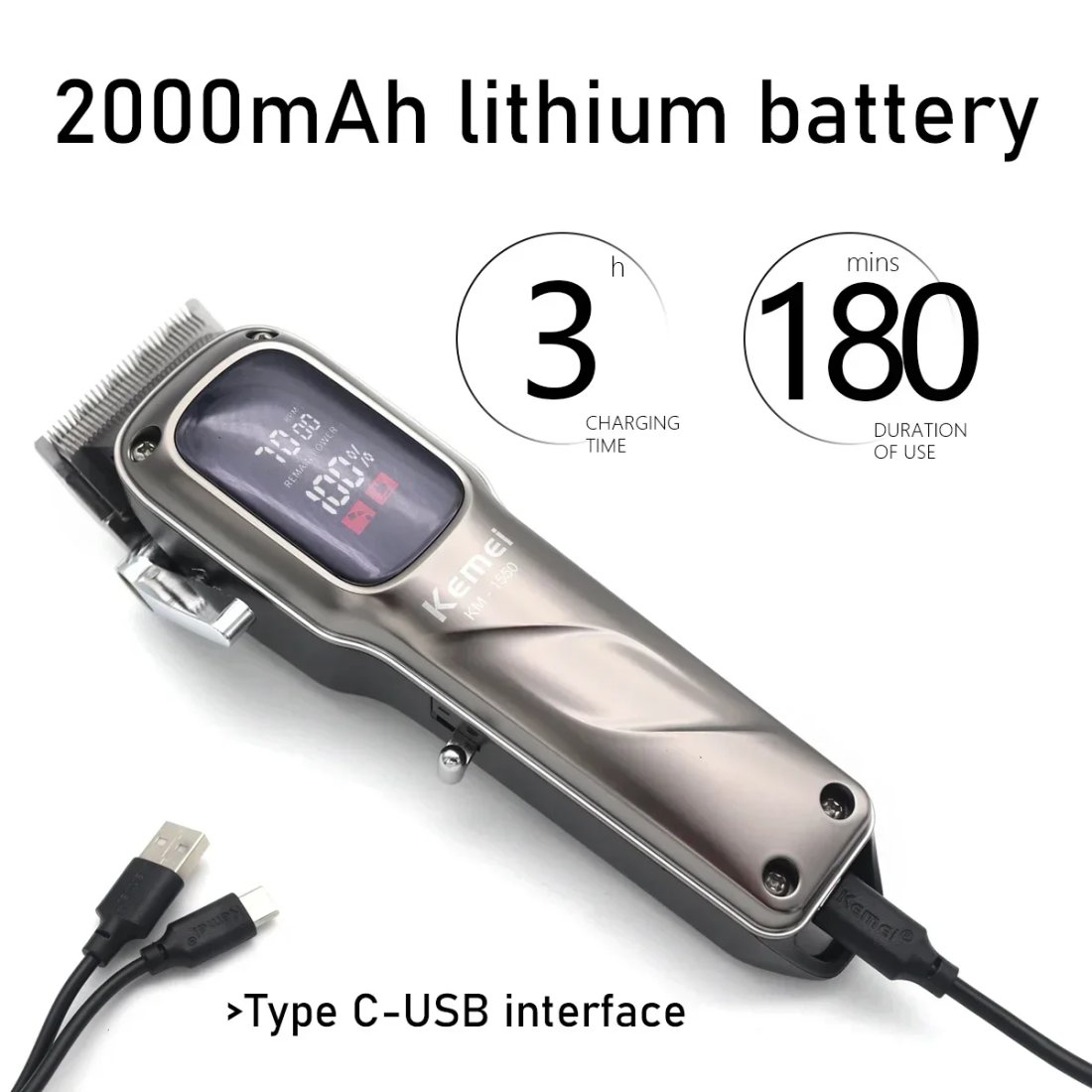 Kemei Professionella Hårtrimmere KM-1550 Och KM-2284