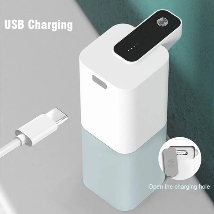 Automatisk Beröringsfri Tvålpump Med IR-Sensor Och USB-Laddning - Bild 3