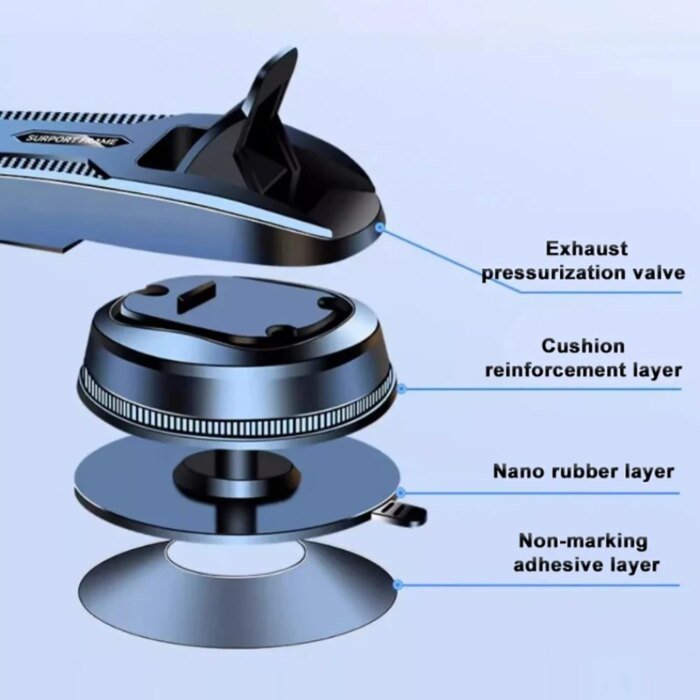 Universell Gravitationsstyrd Mobilhållare för Instrumentbräda med Förlängningsarm - Bild 3