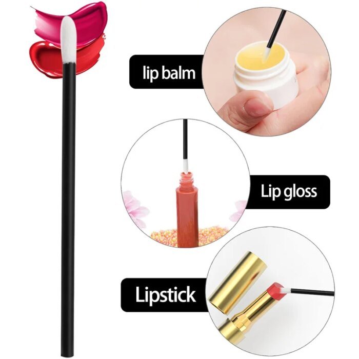 100-Pack Engångsapplikatorer för Läppstift Och Läppglans - Bild 4