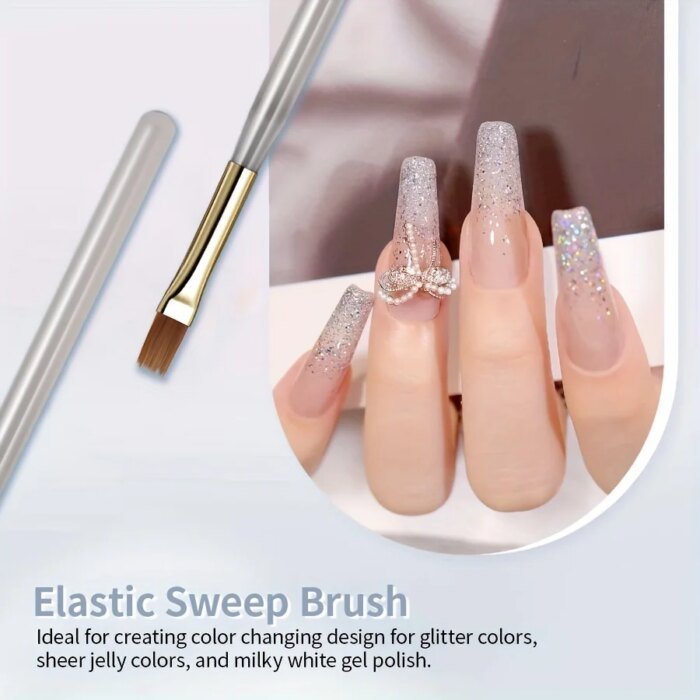 2-Pack Breda Nagelborstar med Graduerat Akrylhandtag - Bild 3