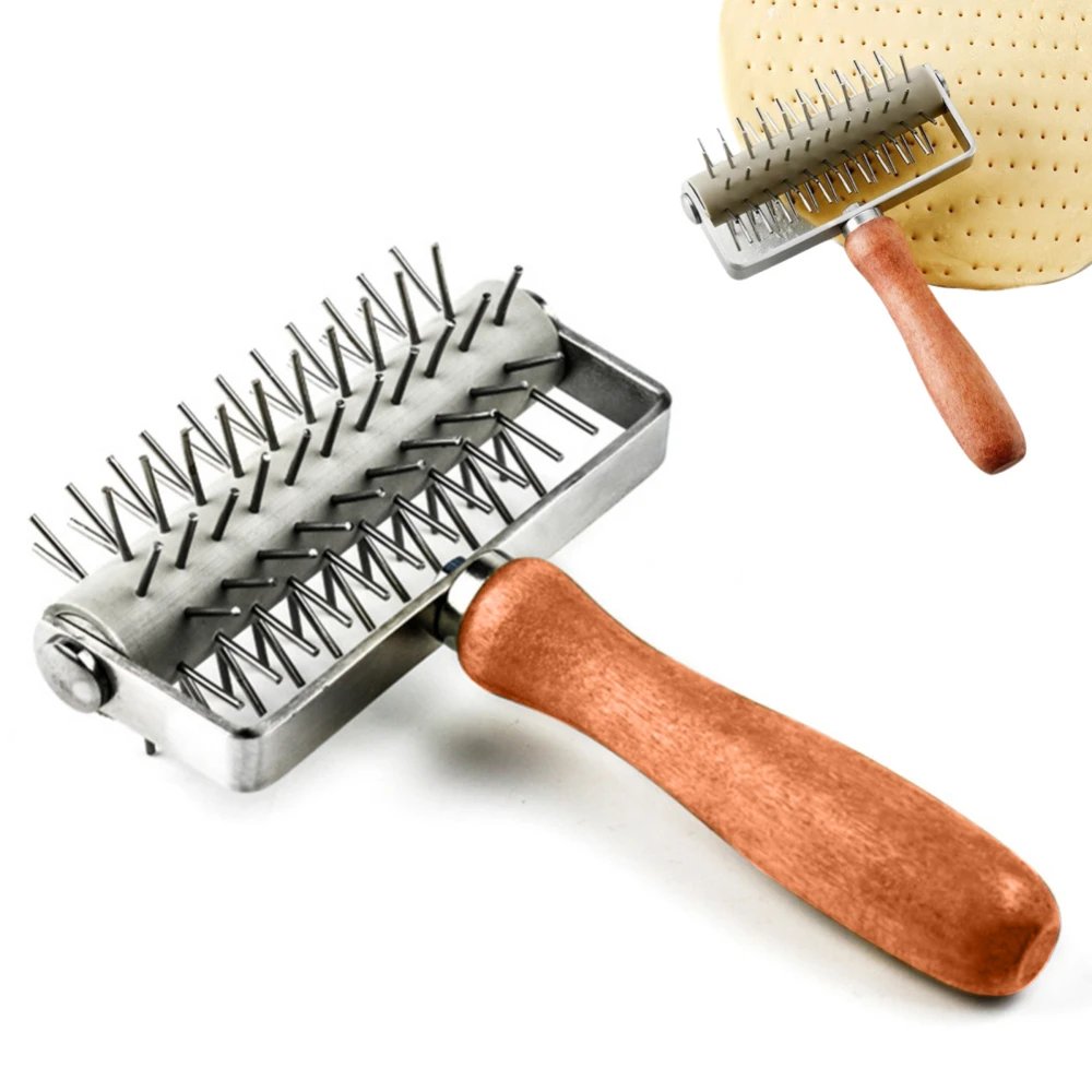 1300456-vcldju.jpg Deghålsstans i rostfritt stål med trähandtag - Image 1