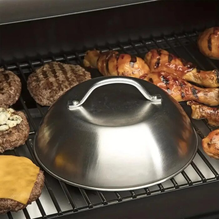 Kupollock i rostfritt stål för grill - Bild 3