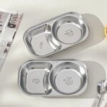 Söt delad barntallrik i 304 rostfritt stål
