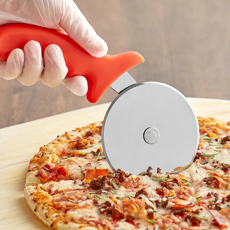 Pizzaskärare och deghjul i rostfritt stål