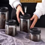 Vakuumburk i glaskanna för kaffebönor och skafferi - Image 2