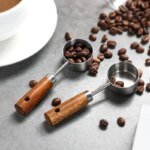 Kaffe- och måttsked i rostfritt stål med trähandtag - Bild 3