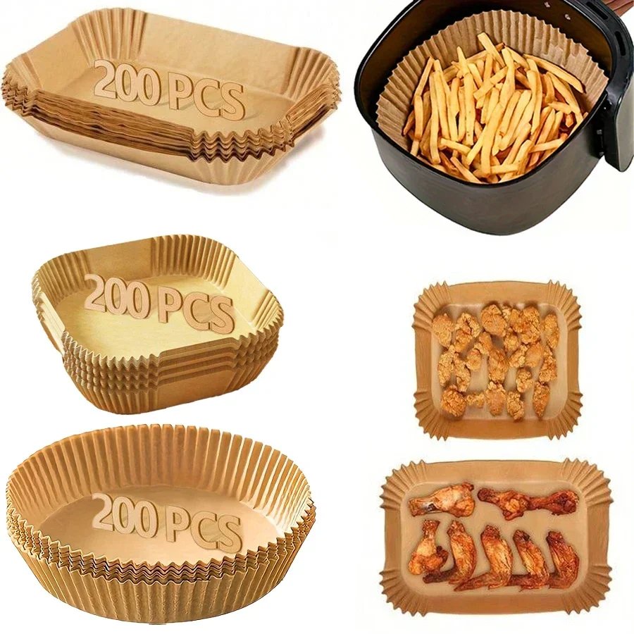 1302018-zgipky.png Bakplåtspapper för airfryer med oljeabsorberande yta - Bild 1