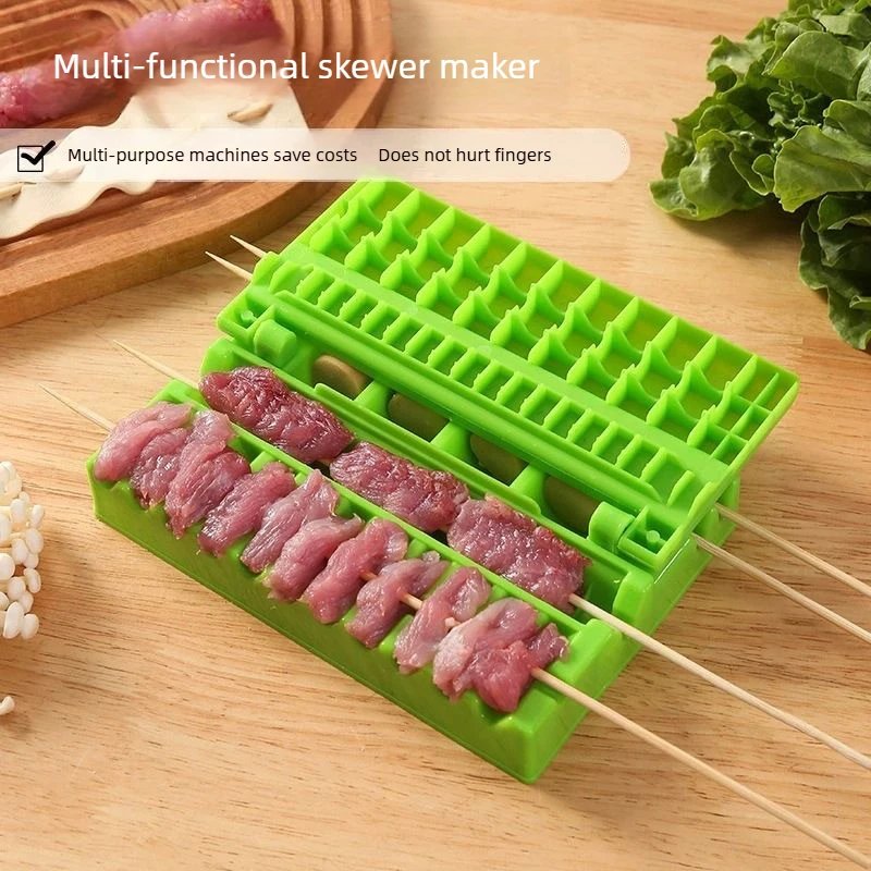 1302139-2qmfyv.jpg Multifunktionell spettmaskin för grillning med bambuspett - Bild 1