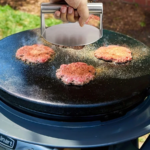 Rund hamburgerpress i rostfritt stål för smash burgers - Bild 2