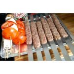 Grillspett i rostfritt stål med trähandtag - Bild 2
