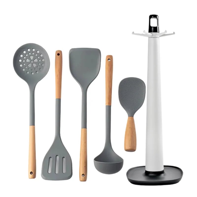 1302310-53civm.png Värmetålig stekspade i silikon med trähandtag - Image 1