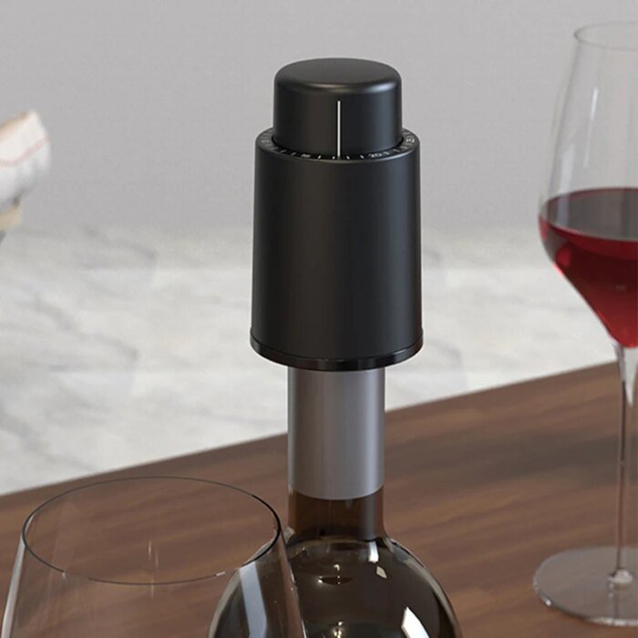 Vakuumförslutare för vin och champagne i rostfritt stål - Bild 3