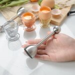 Äggöppnare i rostfritt stål för perfekt äggskalsskärning - Bild 2