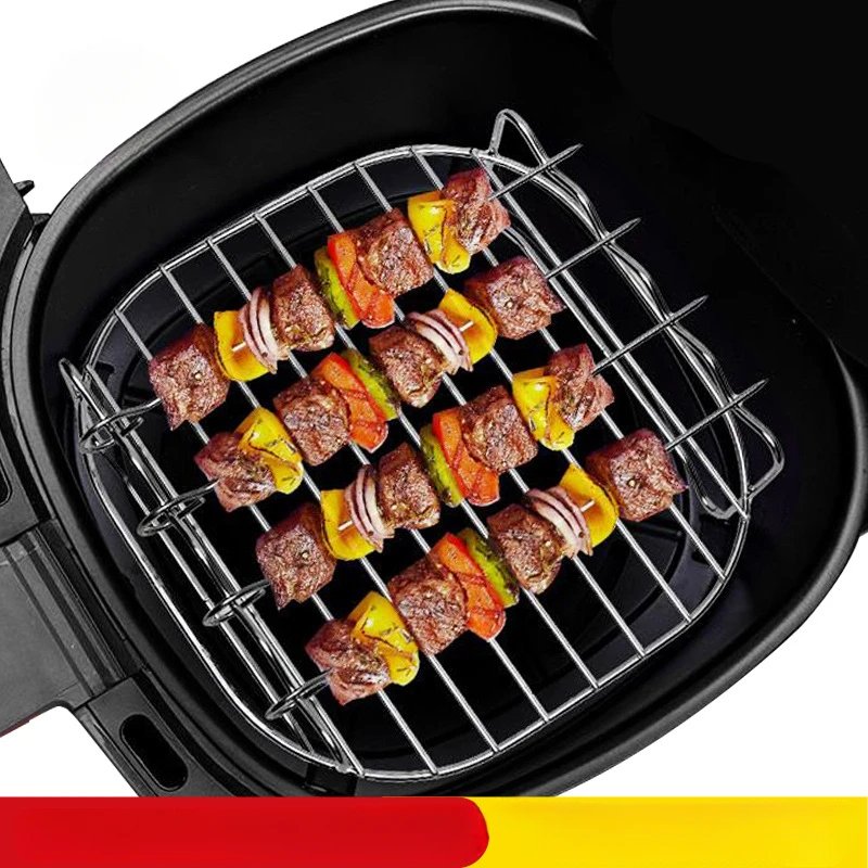 1302456-dphkyg.jpg Rostfritt grillstativ och spett för airfryer - Bild 1