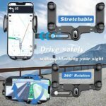360° Roterbar och utdragbar mobilhållare för backspegel - Bild 3