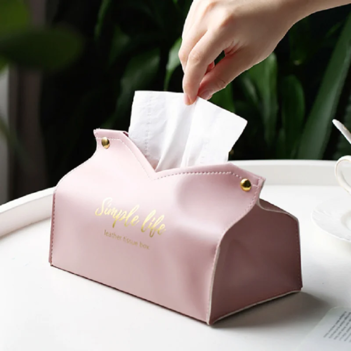 Mjuk Servettbox i Läderimitation för Hem och Bil - Bild 2