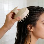 Schampoo Borste I Silikon Och Vetehalm För Hårbotten massage
