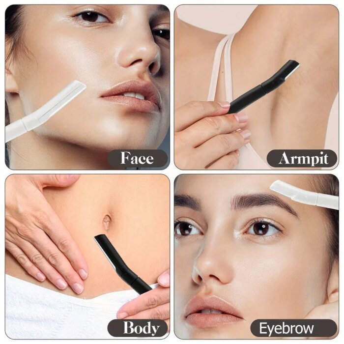 4-pack ögonbrynsrakhyvlar för ansikte och dermaplaning - Bild 2