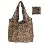 Vikbar Leopardmönstrad Shoppingväska i Lätt Polyester - Image 3