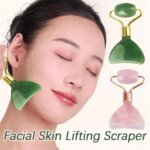 2-i-1 Jade Massage- och Gua Sha-verktyg för Ansikte och Kropp
