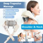 Borstlös Nack- och Axellindrande Massagerkrage med Värme