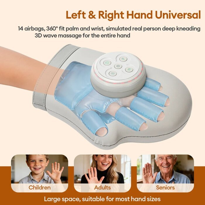 Elektrisk Hand- och Handledsmassage med Lufttryck Och Värme - Image 2
