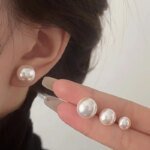 Eleganta pärlörhängen i 925 äkta silver