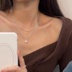 Exklusivt dubbelhalsband i 925 silver med hänge - Image 3