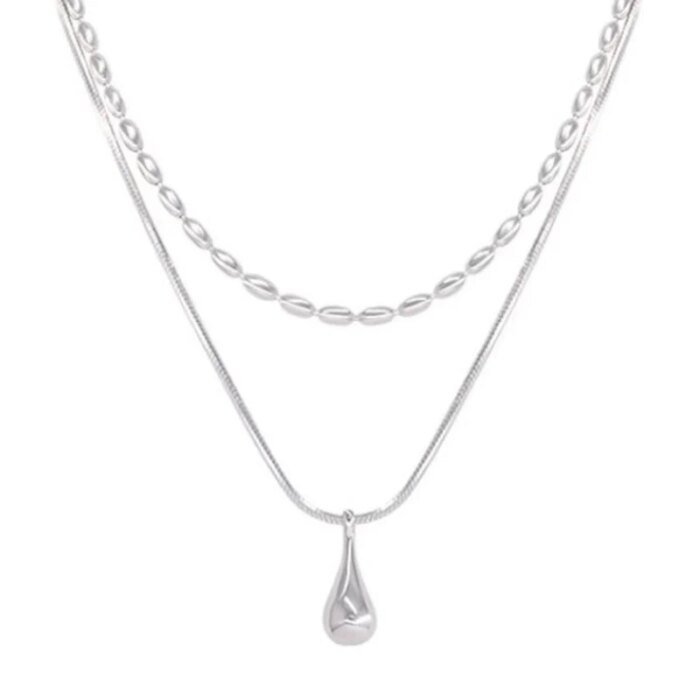 Exklusivt dubbelhalsband i 925 silver med hänge - Image 2