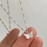 Vackert fjärilshalsband i 925 silver för dam - Image 3