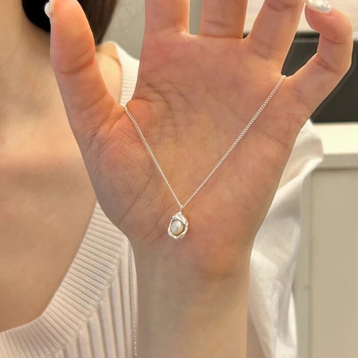 Vackert silverhalsband i 925 sterling med hänge - Image 3