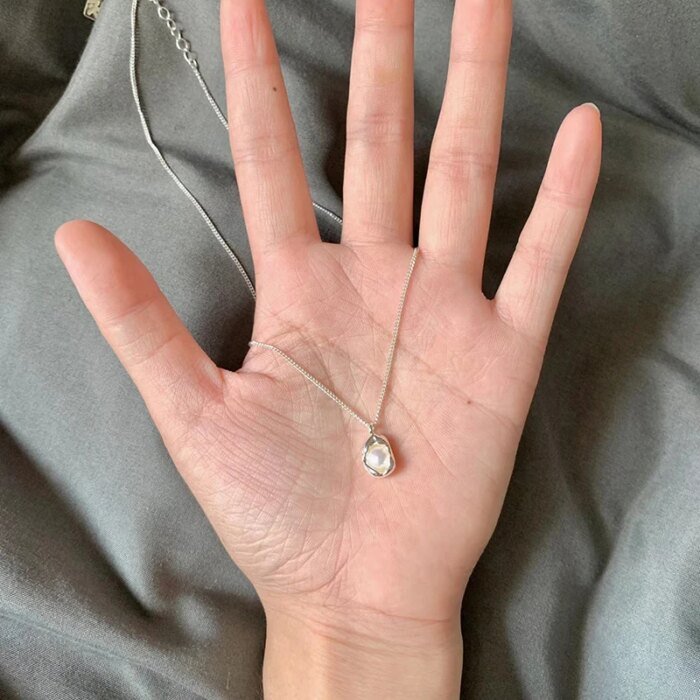 Vackert silverhalsband i 925 sterling med hänge - Image 2