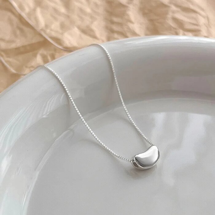 Stilrent geometriskt silverhalsband i 925 sterling - Image 3