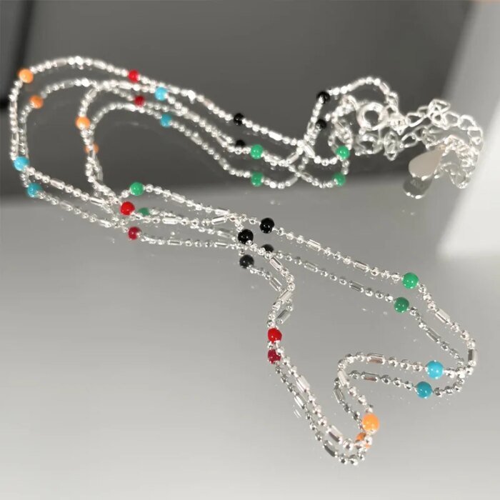 Stilfullt silverhalsband i 925 sterling för dam - Image 2