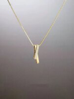 Gnistrande geometriskt silverhalsband i 925 sterling - Bild 2